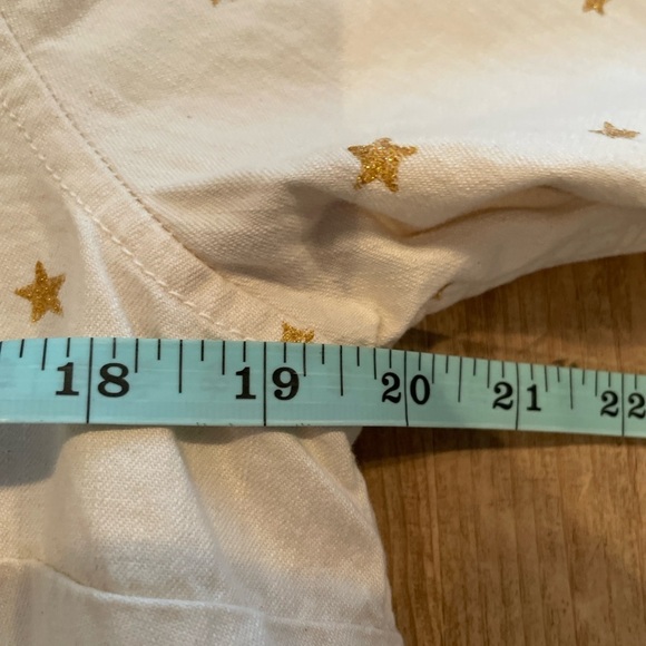 NWT J. Crew Ivory Gold Denim Shacket Shirt Western Holiday Party Casual XS - Picture 6 of 15